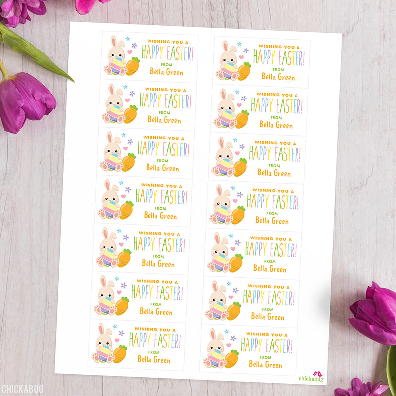Cute Baby Bunny Easter Labels