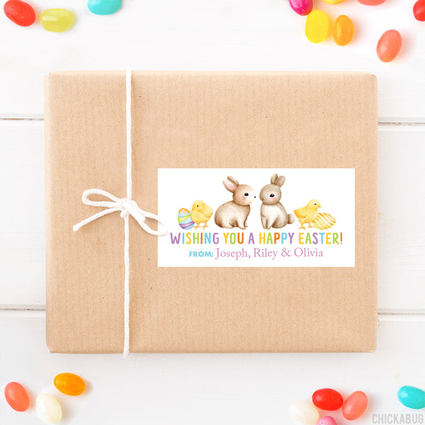 Adorable Baby Bunny Easter Labels