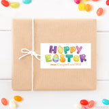 Happy Easter with Eggs Easter Labels