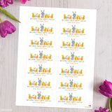 Easter Bunny in a Carrot Patch Labels