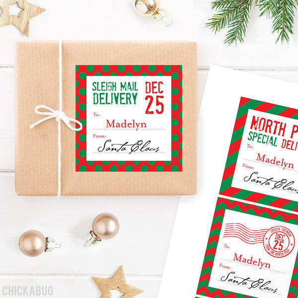 Signed by Santa Christmas Gift Labels - Special Delivery from the North Pole