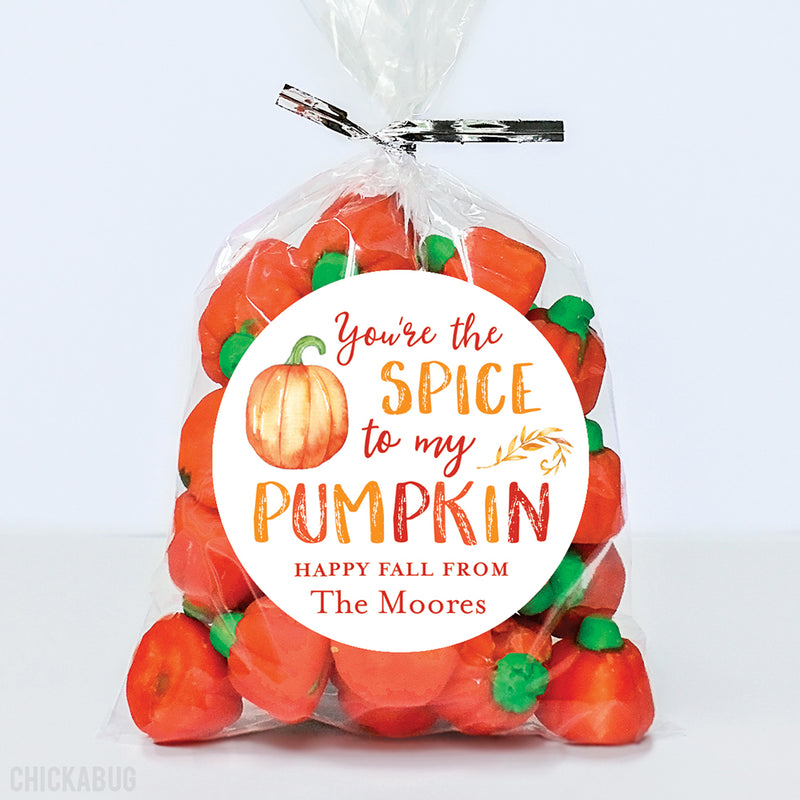 "You're The Spice To My Pumpkin" Fall Stickers
