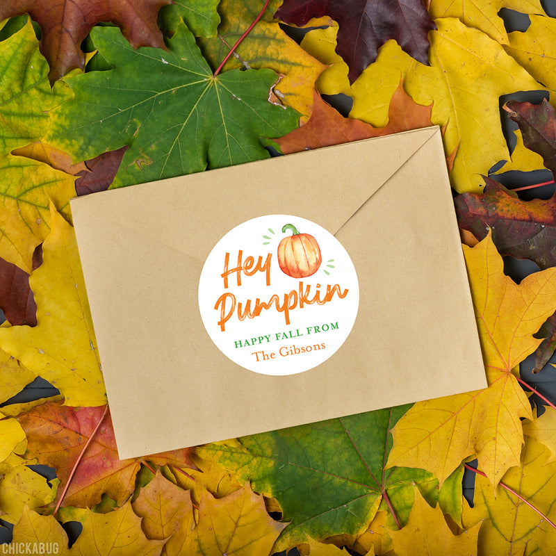 "Hey Pumpkin" Fall Stickers