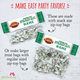 Football Party Treat Bag Labels (EDITABLE INSTANT DOWNLOAD)