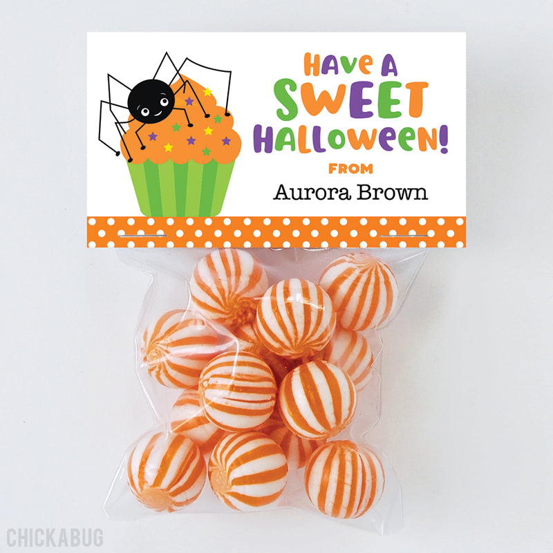Sweet Cupcake Halloween Paper Tags and Bags