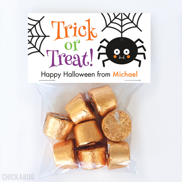Halloween Spider Paper Tags and Bags