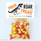 "Trick ROAR Treat" Dinosaur Halloween Paper Tags and Bags