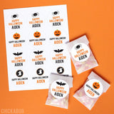 Halloween Stickers (Pumpkin, Spider, Ghost & Bat)