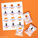 Halloween Stickers (Pumpkin, Candy, Cat & Hat)