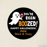 Ghost "You've Been BOOzed" Halloween Stickers