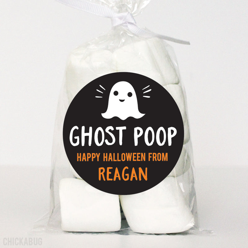 "Ghost Poop" Halloween Stickers