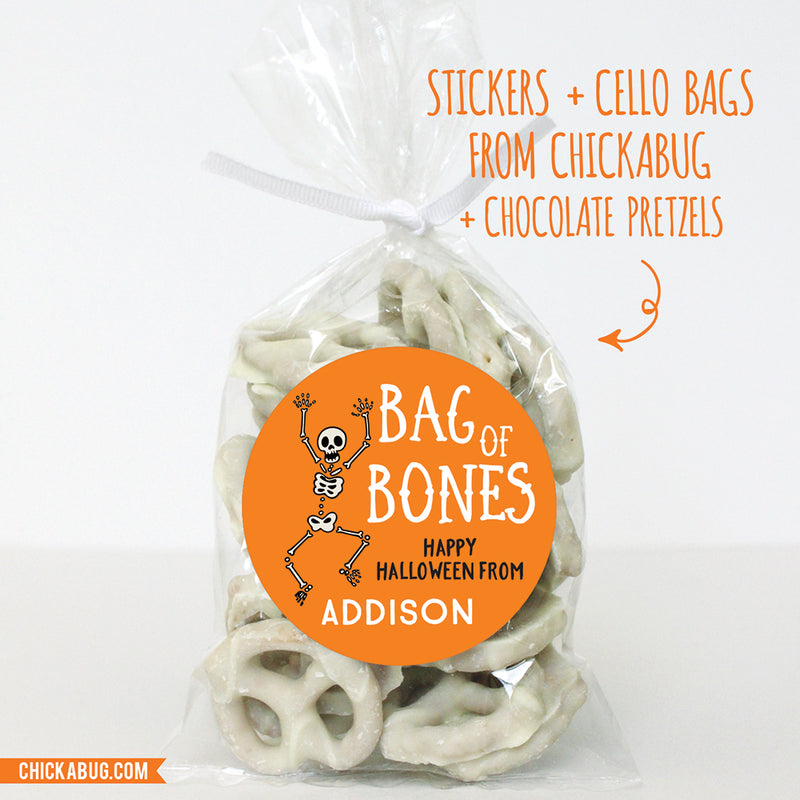 "Bag of Bones" Halloween Stickers