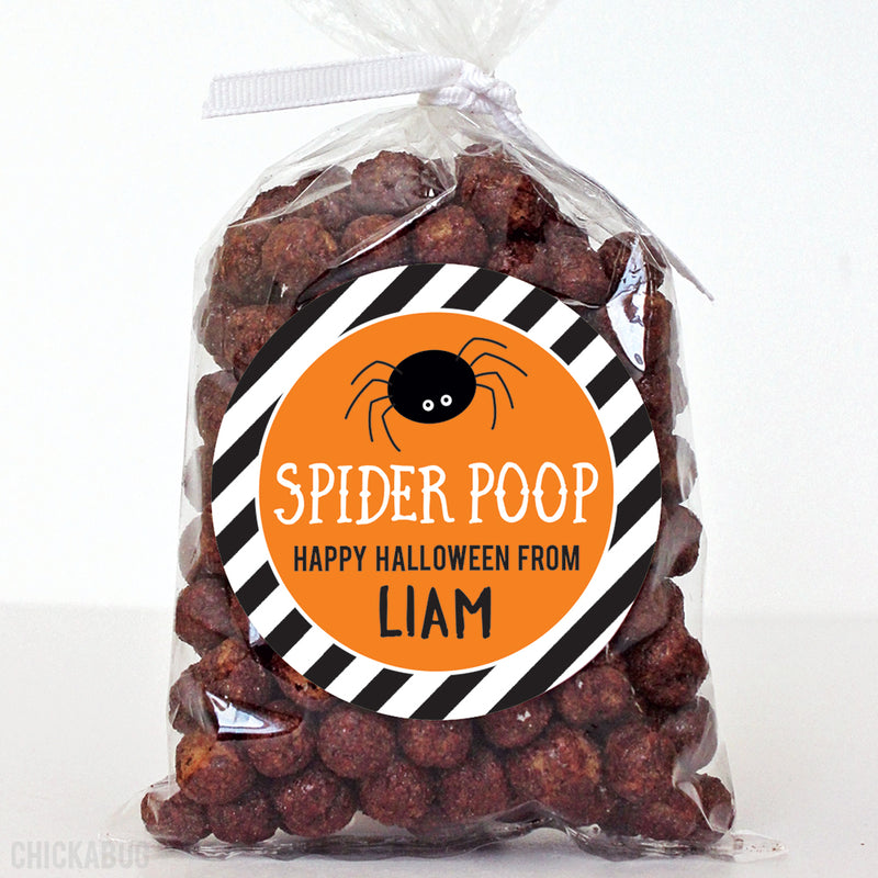 "Spider Poop" Halloween Stickers