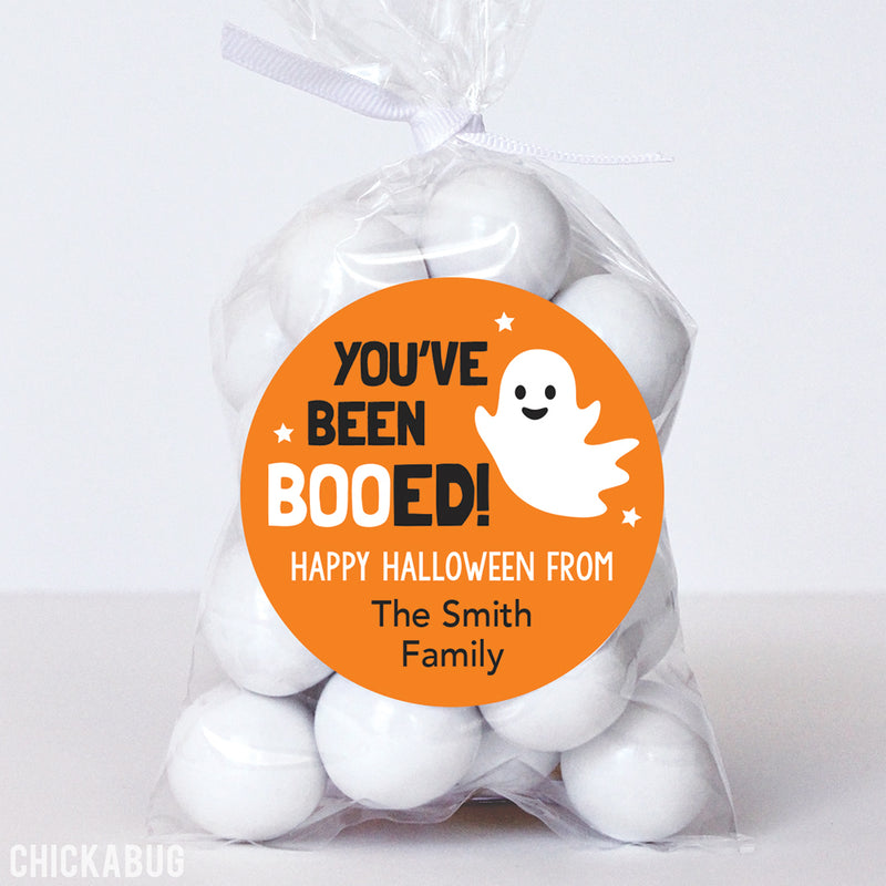 Cute Ghost "You've Been BOOed" Halloween Stickers