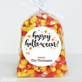 "Happy Halloween" Candy Corn Labels