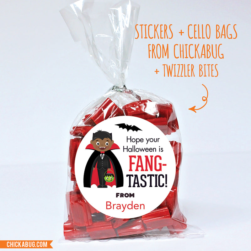 Personalized African-American Dracula Fang-tastic Halloween