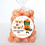 "Trick or Treat" African-American Girl Halloween Stickers