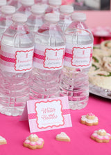 Pretty in Pink Birthday Water Bottle Labels