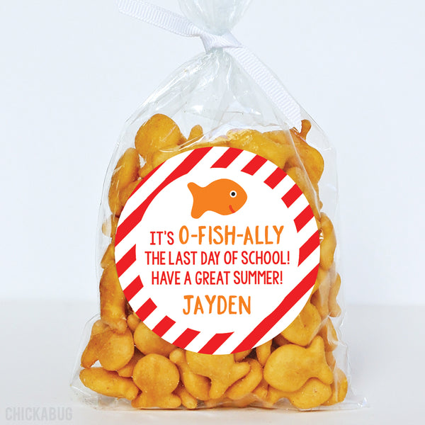 Goldfish Last Day of School Stickers
