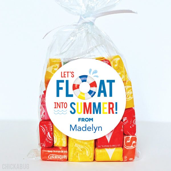 "Float Into Summer" Last Day of School Stickers