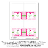 Pink Watermelon Party Table Tent Cards (EDITABLE INSTANT DOWNLOAD)
