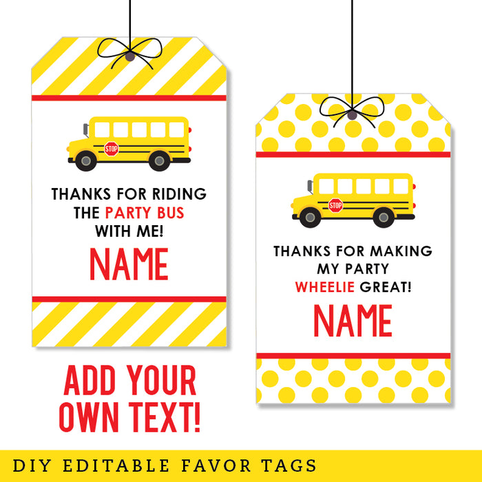 School Bus Party Favor Tags (EDITABLE INSTANT DOWNLOAD) – Chickabug school-bus-party-favor-tags-editable-instant-download-chickabug
