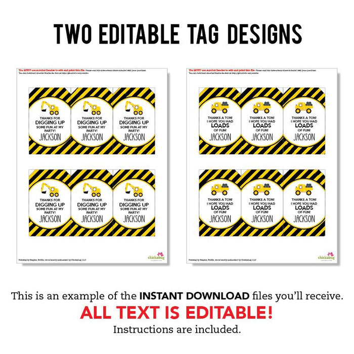 Construction Party Editable Favor Tags (INSTANT DOWNLOAD) – Chickabug construction-party-editable-favor-tags-instant-download-chickabug