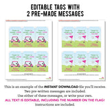 Pink Golf Party Favor Tags (EDITABLE INSTANT DOWNLOAD)