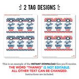 Baseball Party Favor Tags (EDITABLE INSTANT DOWNLOAD)
