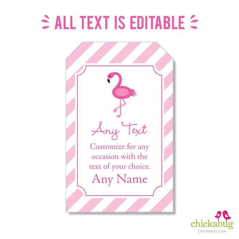 flamingo-party-favor-tags-editable-instant-download-chickabug for Free Customizable Printable Favor Tags Flamingo Party Favor Tags (EDITABLE INSTANT DOWNLOAD) – Chickabug for Free Customizable Printable Favor Tags