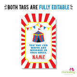 Carnival Party Favor Tags (EDITABLE INSTANT DOWNLOAD) – Chickabug