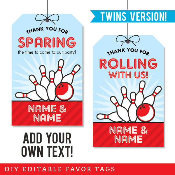 How to make bowling party favor bags - Chickabug