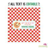 Pizza Party Chocolate Bar Labels (EDITABLE INSTANT DOWNLOAD)