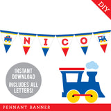 Train Party Banner (INSTANT DOWNLOAD)