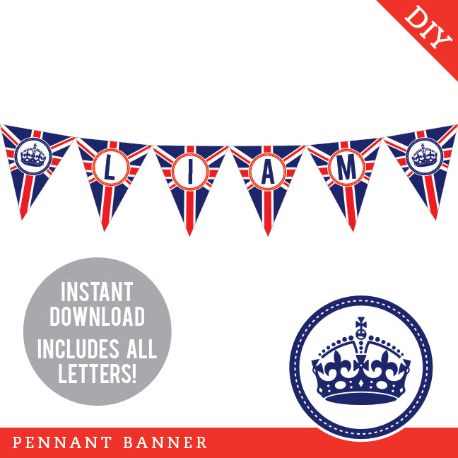Union Jack Party Banner (INSTANT DOWNLOAD)