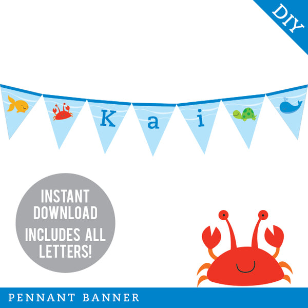 Under the Sea Party Banner (INSTANT DOWNLOAD)