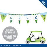 Navy Golf Party Banner (INSTANT DOWNLOAD)