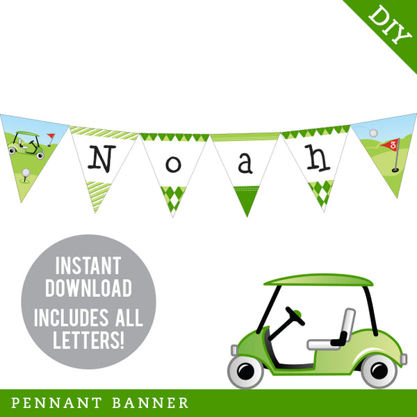 Golf Party Banner (INSTANT DOWNLOAD)
