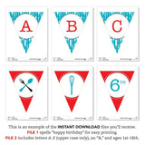 Cooking Party Pennant Banner (INSTANT DOWNLOAD)
