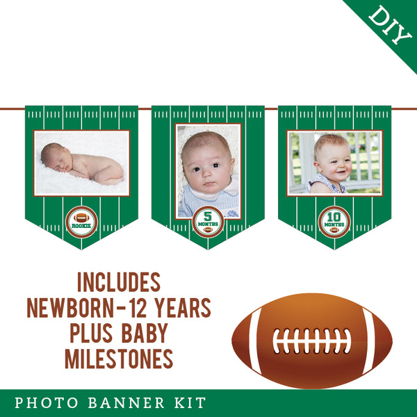 Football Party Photo Banner Kit (INSTANT DOWNLOAD)