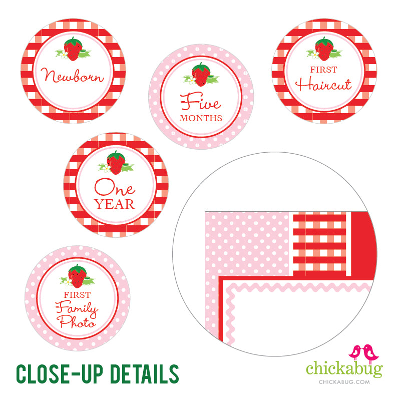 Strawberry Party Photo Banner Kit (INSTANT DOWNLOAD)