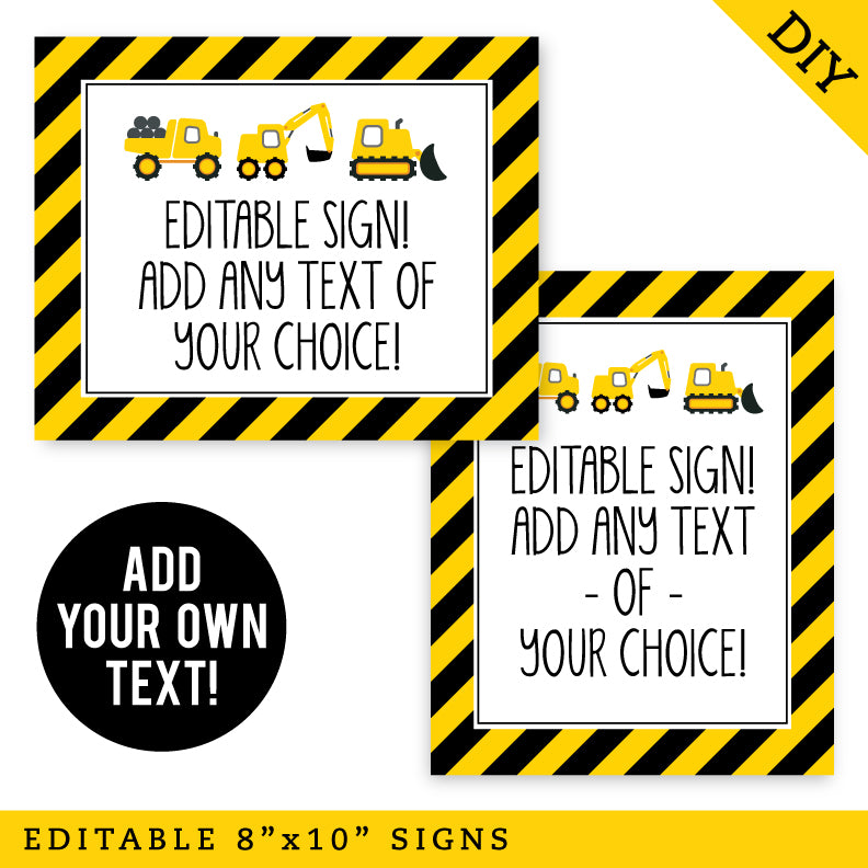 free printable construction signs