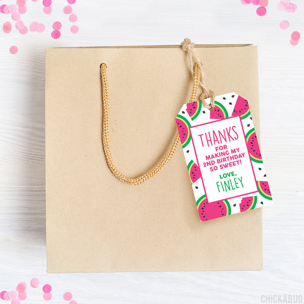 Watermelon Party Favor Tags (INSTANT DOWNLOAD)