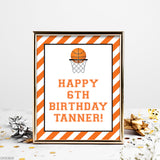 Basketball Party Signs (EDITABLE INSTANT DOWNLOAD)