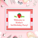 Strawberry Party Signs (EDITABLE INSTANT DOWNLOAD)
