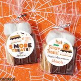 "No Tricks, Just S'More Treats" Halloween Stickers
