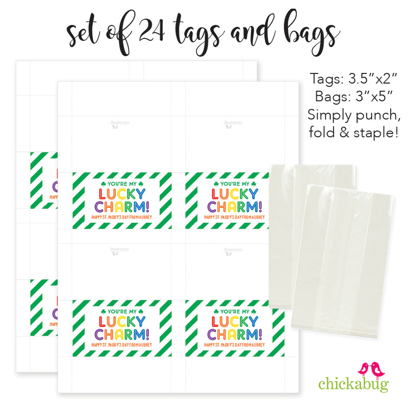 Lucky Charm St. Patrick's Day Paper Tags and Bags