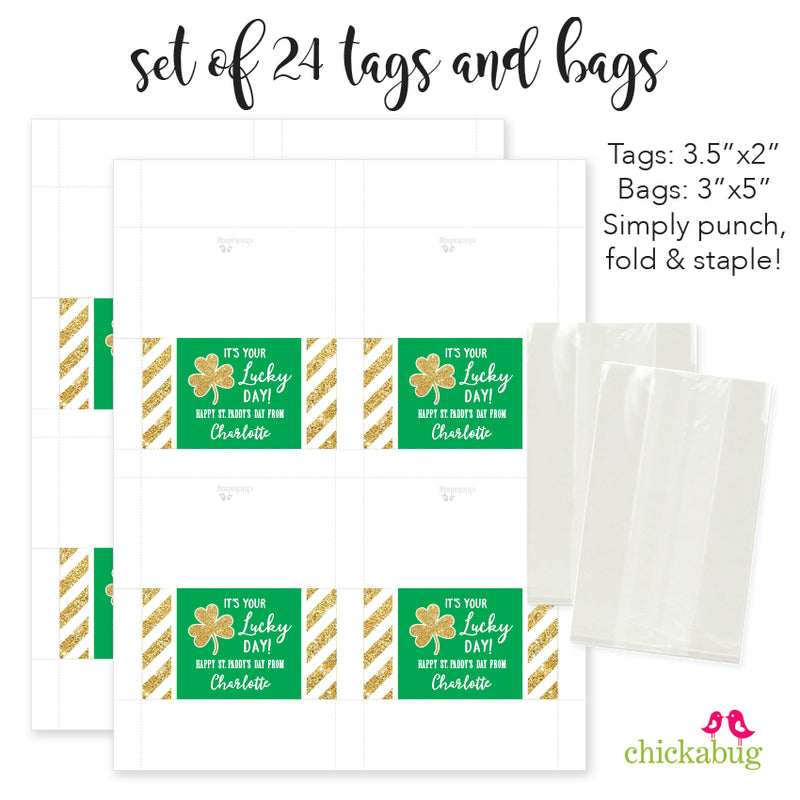 Lucky Day St. Patrick's Day Paper Tags and Bags