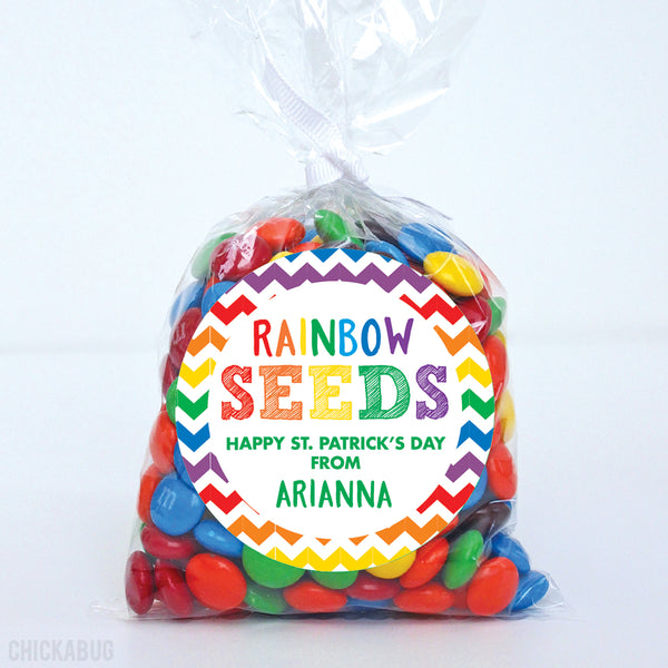 Rainbow Seeds St. Patrick's Day Stickers