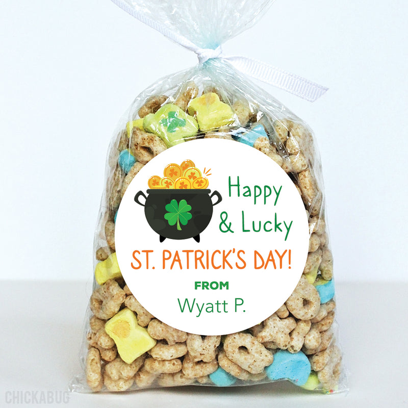 Happy & Lucky St. Patrick's Day Stickers